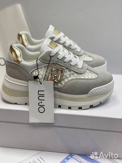 Кроссовки Liu Jo женские белые серые
