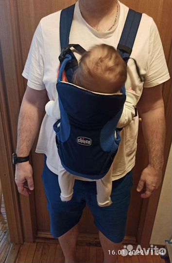 Рюкзак-кенгуру Chicco GO (от 3,5 до 9 кг) Blue Wav