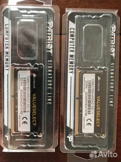 Оперативная память Corsair DDR4 SO-dimm 8gb 2133