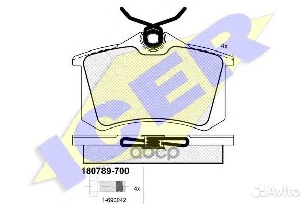 Колодки тормозные 180789-700 Icer