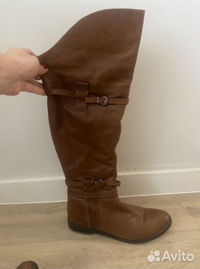 Кожаные сапоги