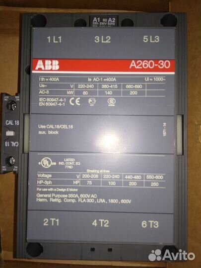 Конт ABB A260-30-11-80,3VL2716-2AA36-0AA0 Siemens