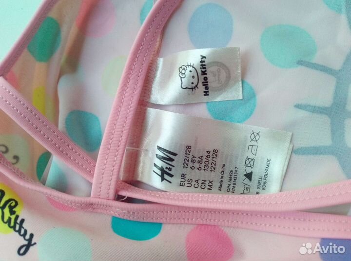 Купальник детский раздельный 3-4г, слитный 6-8лет