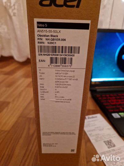 Acer Nitro 5 i5/16Gb/rtx3050ti/512Gb 144Ггц идеал