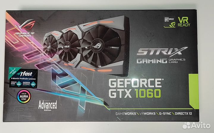 Видеокарта asus ROG Strix GeForce GTX 1060 6GB