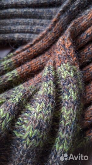 Шапка и шарф ручная работа Альпака шерсть