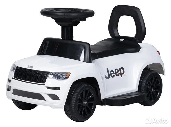 Машинка-каталка jeep с крышей и ручкой