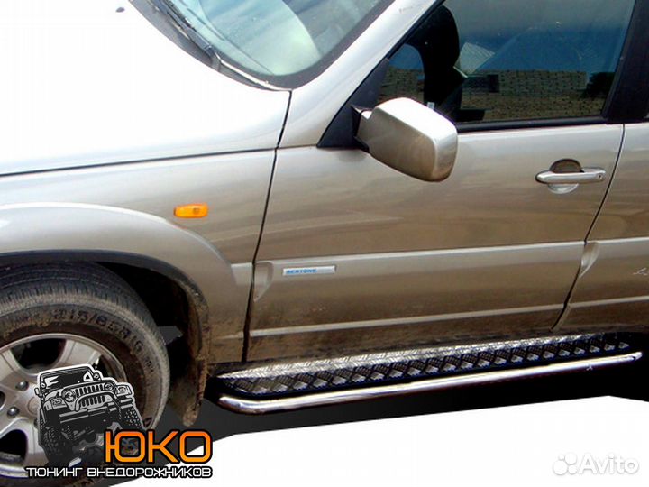 Защита порогов Chevrolet Niva