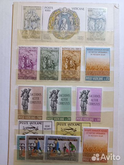 Подборка марок Ватикана