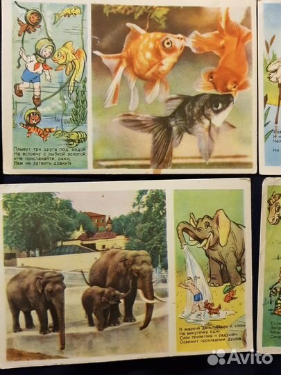 Открытки СССР 1955г, серия из 4 шт