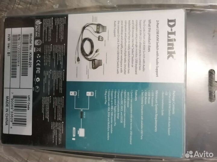 Переключатель KVM D-Link KVM-221