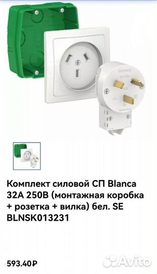 Розетка и вилка 32А 250В