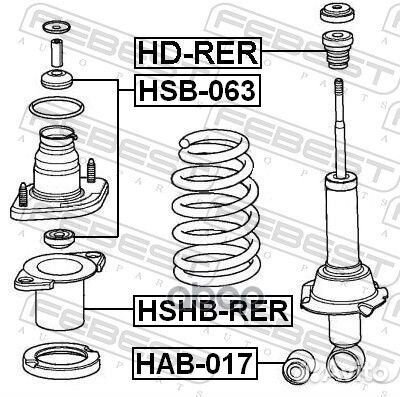 Пыльник заднего амортизатора honda CR-V RE3/RE4