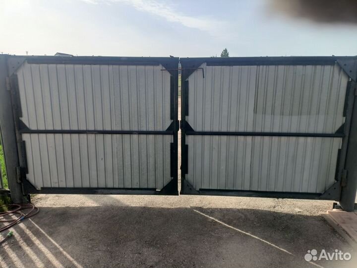 Ворота с калиткой бу
