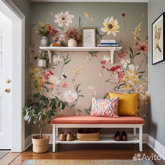 Роспись стен.Художник и ученик.Наработка портфолио