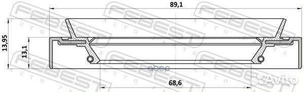 Сальник ступичный передний 68.8X89.1X13.1X13.95