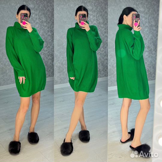 Платье зеленое