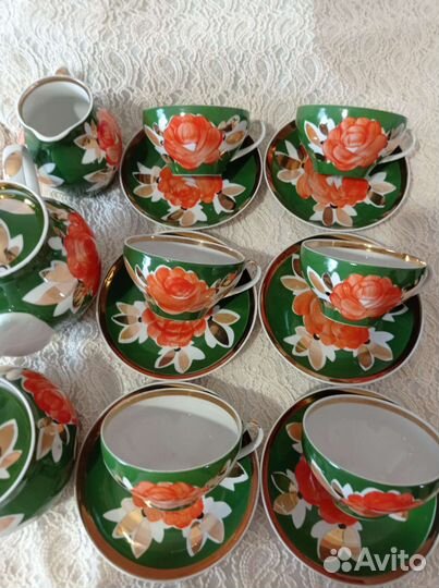 Чайный сервиз СССР дулево новый 6/15
