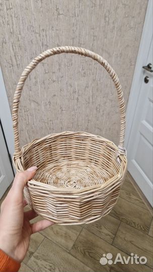 Корзина плетёная для цветов, фруктов, пасхальная