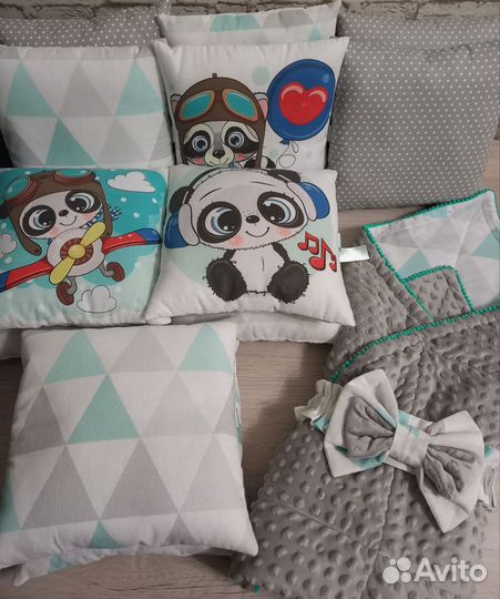 Бортики+конверт/плед