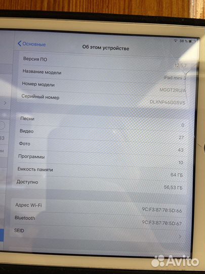 iPad mini 3 64gb