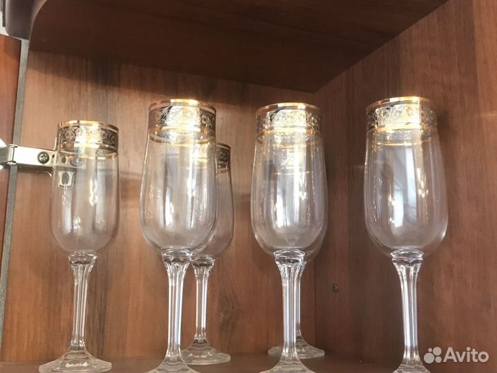 Хрустальные фужеры Чехия bohemia Diana