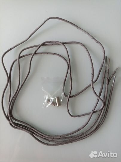 Шнурки для обуви круглые плоские нов. с фиксатором