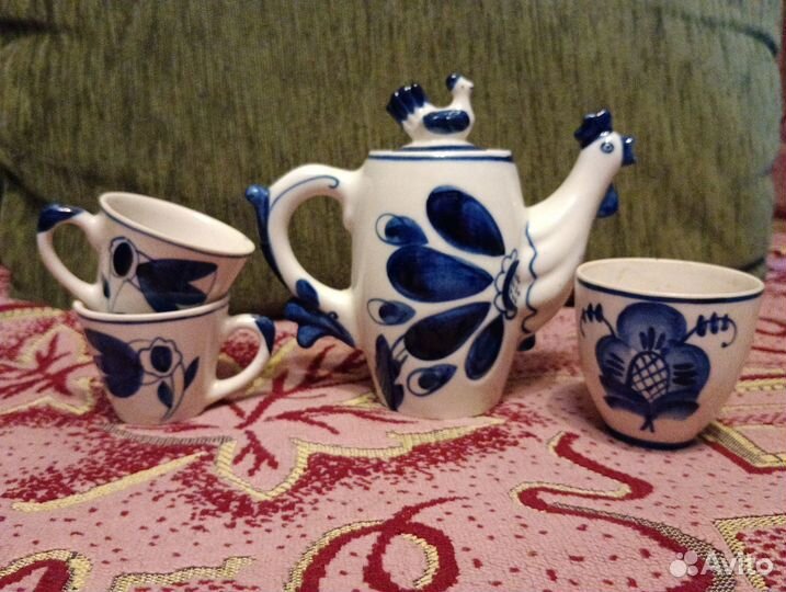 Чайный сервиз Гжель СССР детский