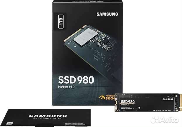 SSD накопитель Samsung 980 1тб, M.2, NVMe