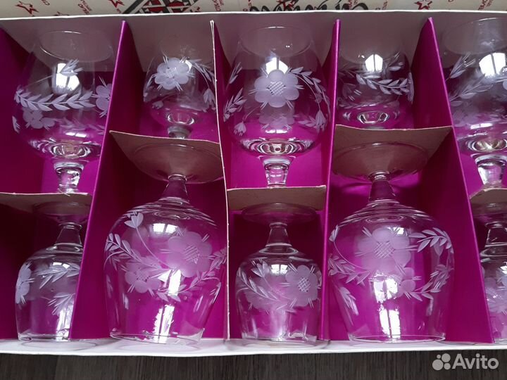 Бокалы, стопки, рюмки хрусталь наборы