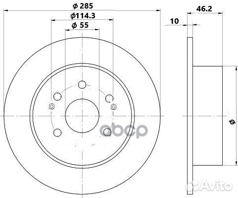 Диск торм. для а/м Geely Coolray (20) зад. d285