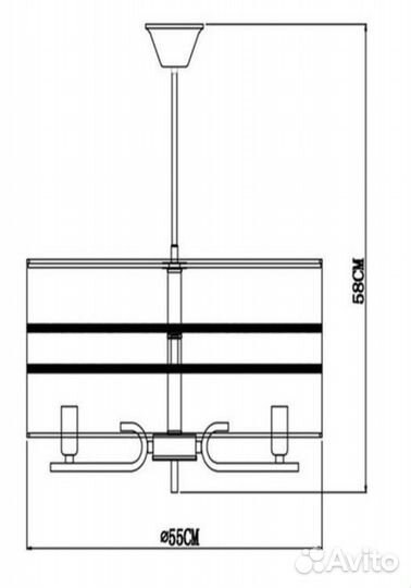 Люстра потолочная италия с установкой