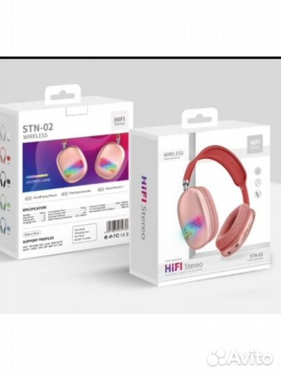 Беспроводные наушники Led подсветка шумоподавление