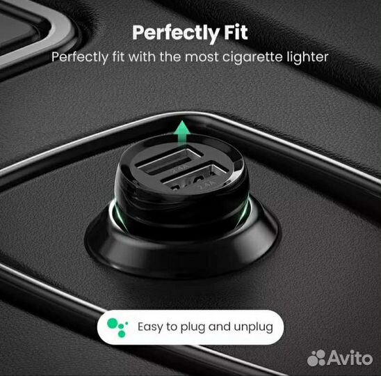 Автомобильное зарядное устройство ugreen