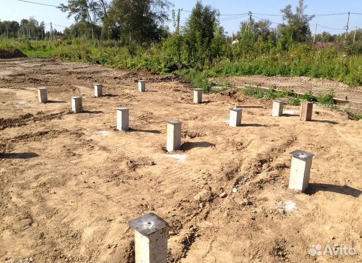 Жб сваи / Реконструкция фундамента / Забивные сваи