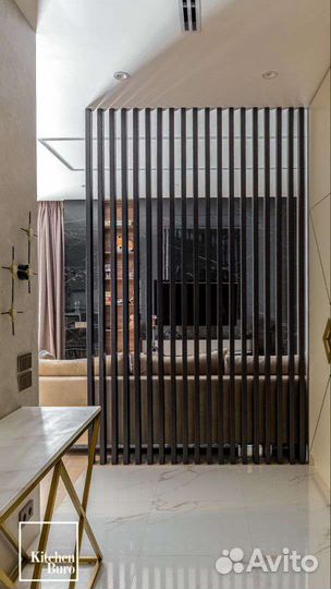 Декоративные рейки перегородки для зонирования