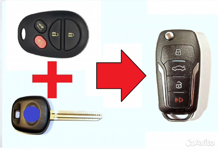 Ключ зажигания Toyota Sequoia Tundra Camry Sienna