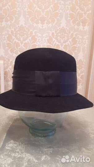 Шляпа фетровая женская черная