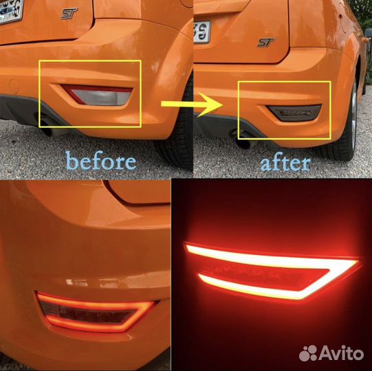 Фонари в задний бампер ford focus 2+