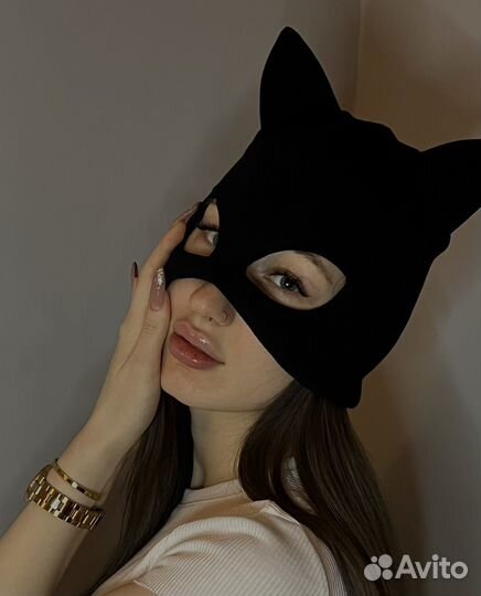 Шапка кошка с ушками