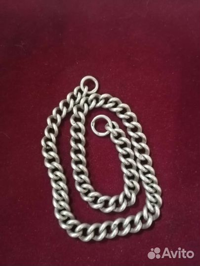 Серебряная цепь для часов 84 пр