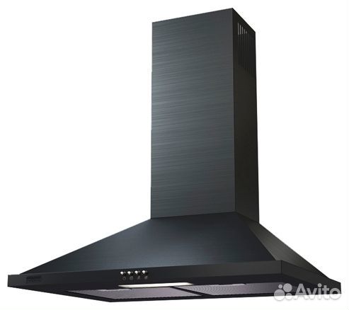 Каминная вытяжка Krona Bella 600 black push button