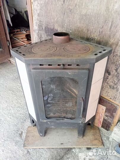 Печь камин угловая