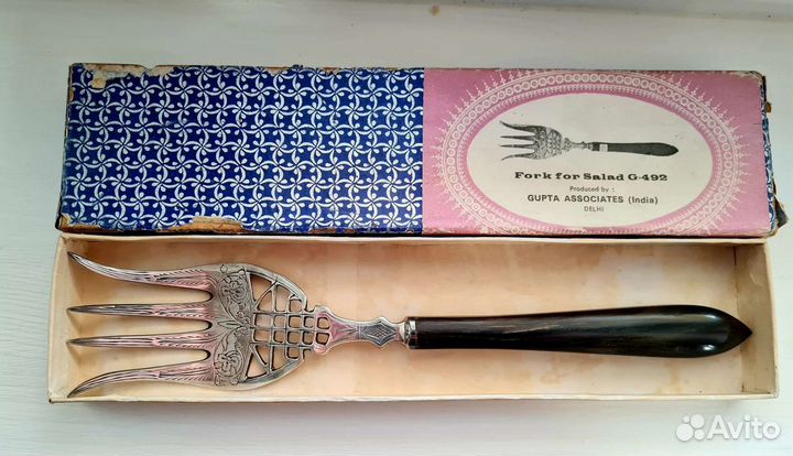 Салатная вилка Индия винтаж 1970-е