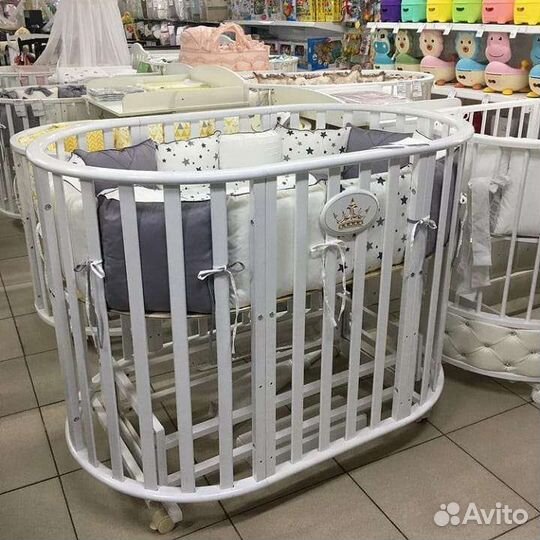 Детская круглая кровать трансформер