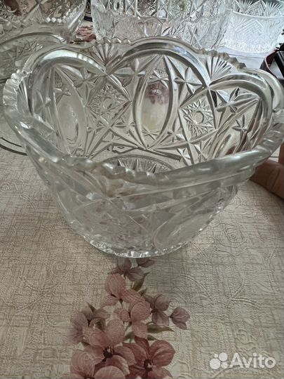 Хрустальная ваза набор