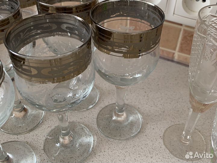 Рюмки на ножке/ фужеры/ бокалы