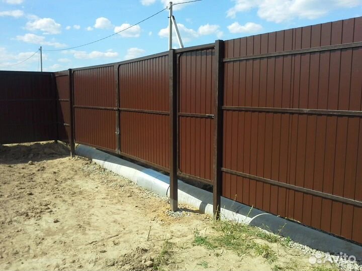 Забор из профнастила с гарантией