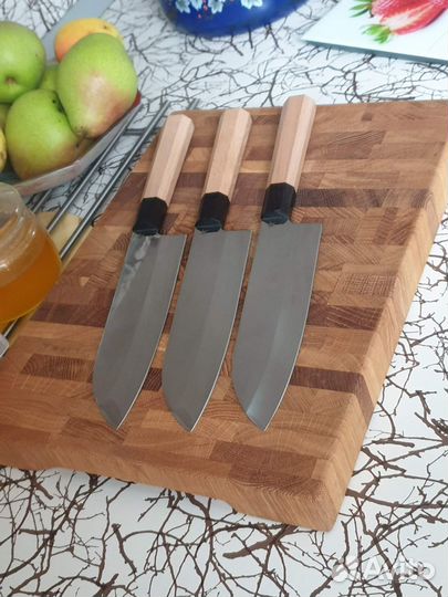 Кухонный нож Сантоку из нержавеющей стали 95х18