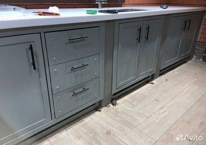 Кухня из дерева в стиле лофт